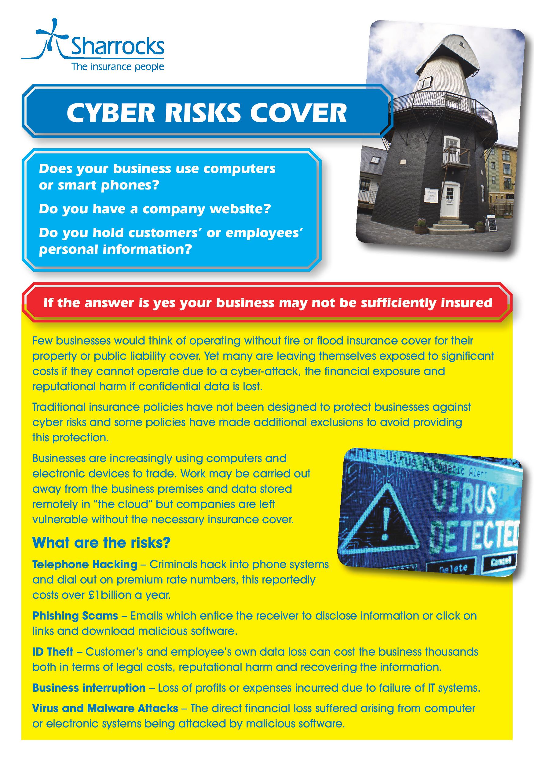 Sharrocks' Guide to Cyber Risks Cover page 1
